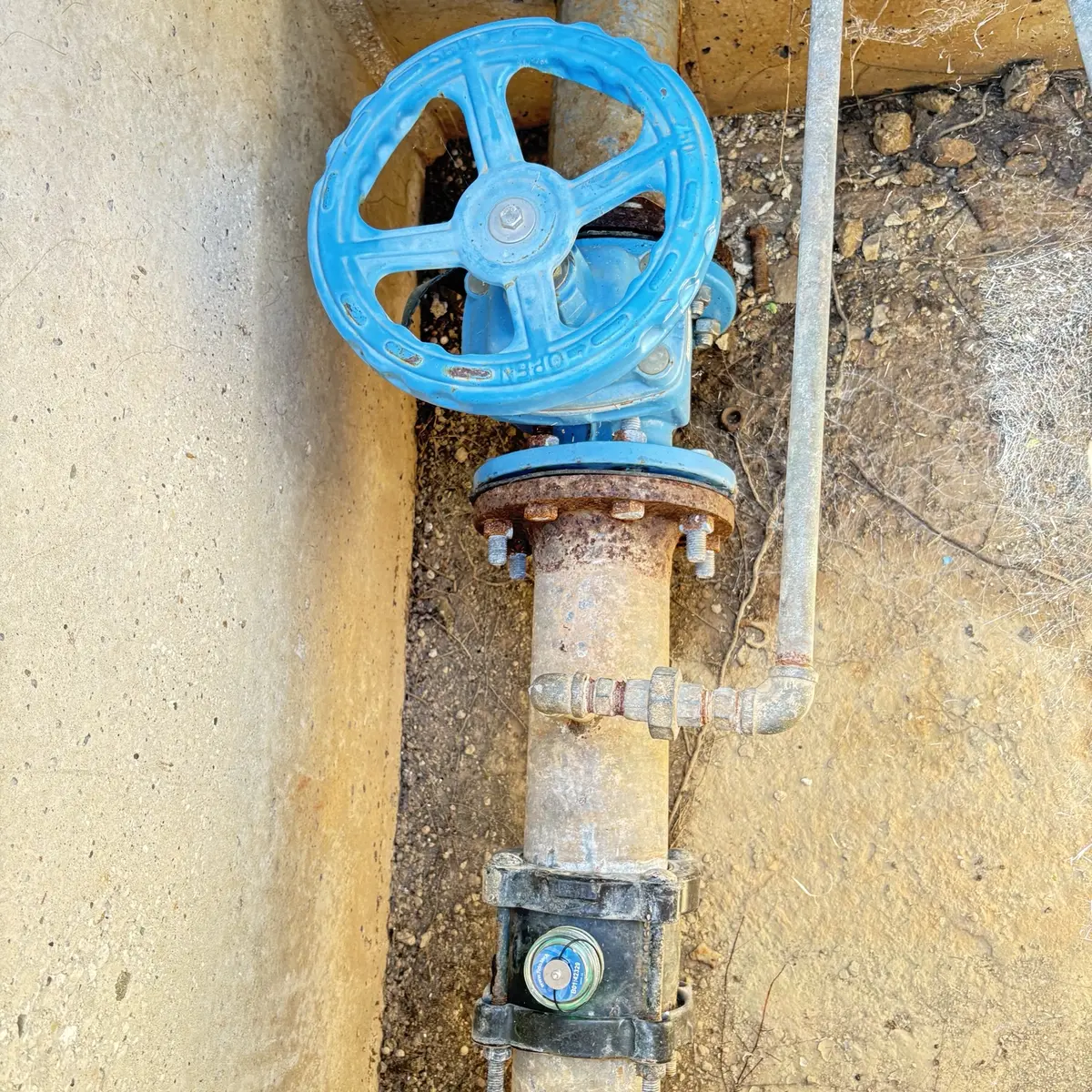Monitoring sensor installed on industrial water infrastructure in Cyprus
