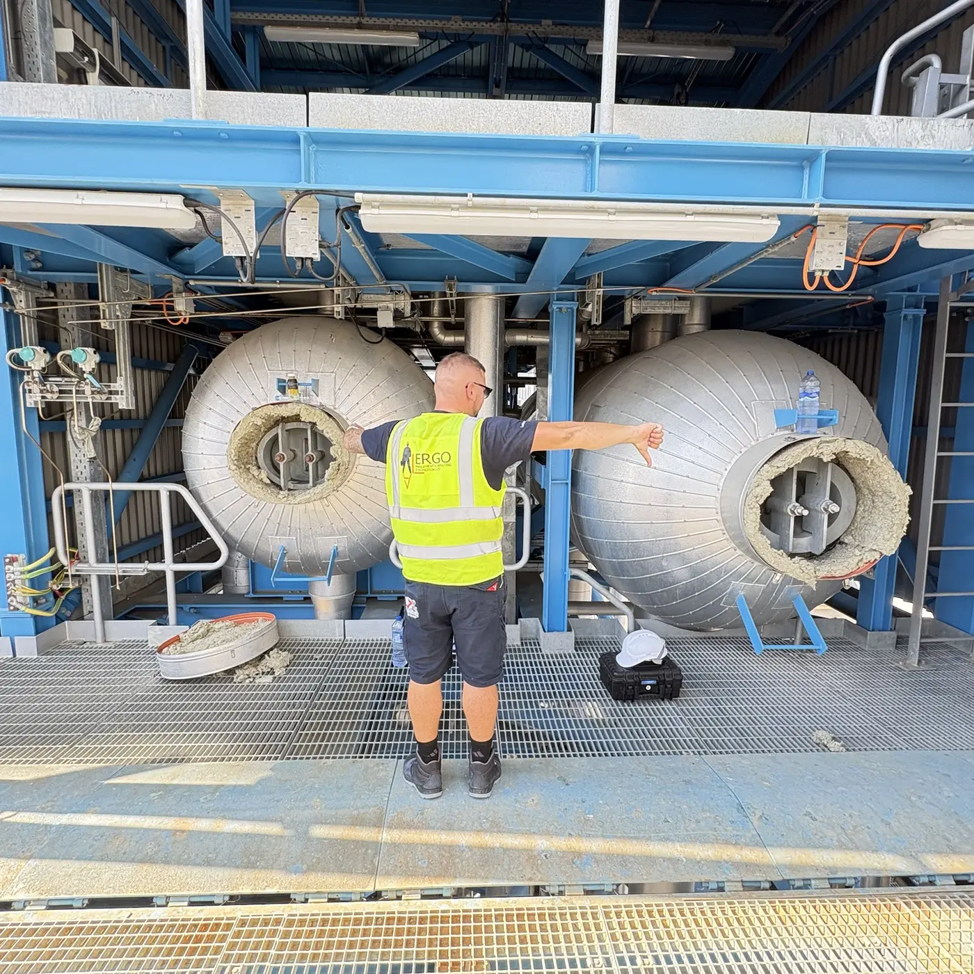 LeakBusters investigating pressure loss at an industrial facility