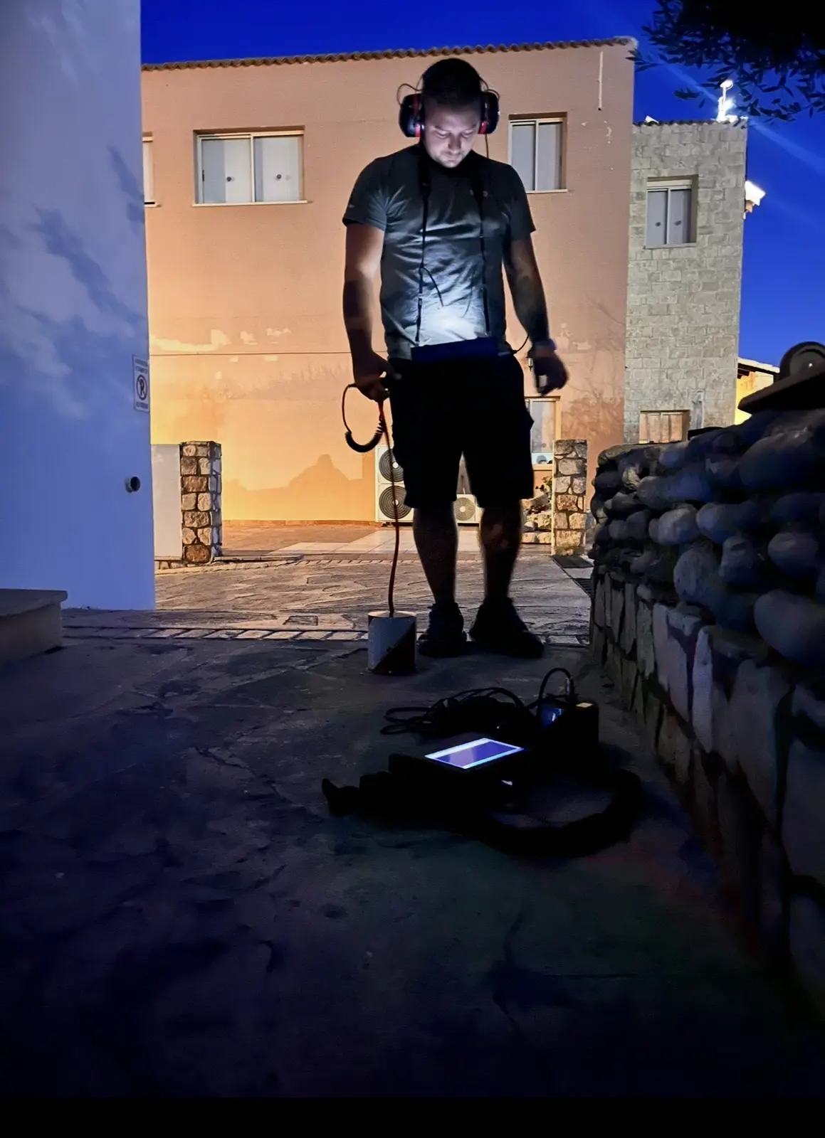 Niko carrying out a LeakBusters leak investigation in Cyprus